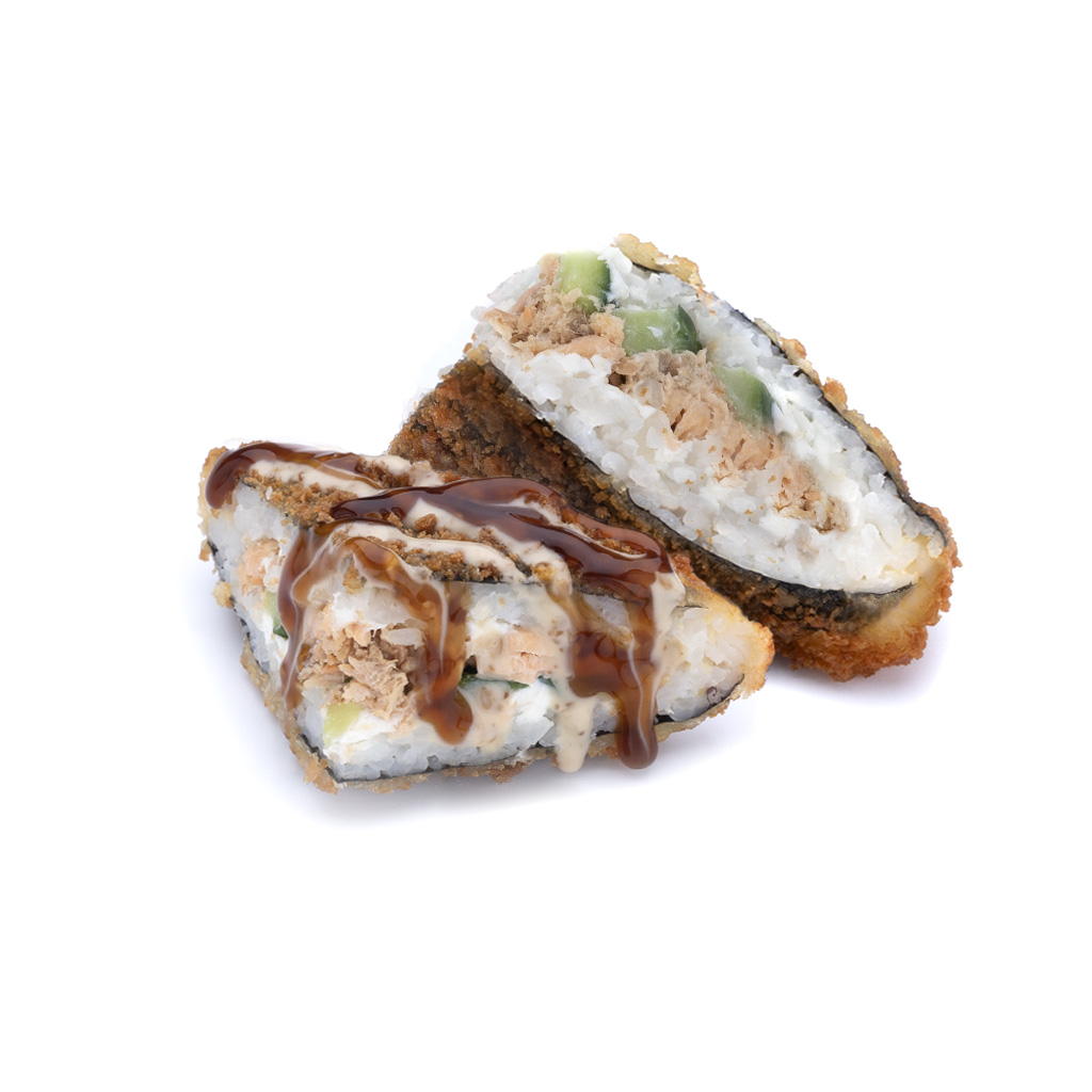 Новинки Жареный онигири с лососем терияки